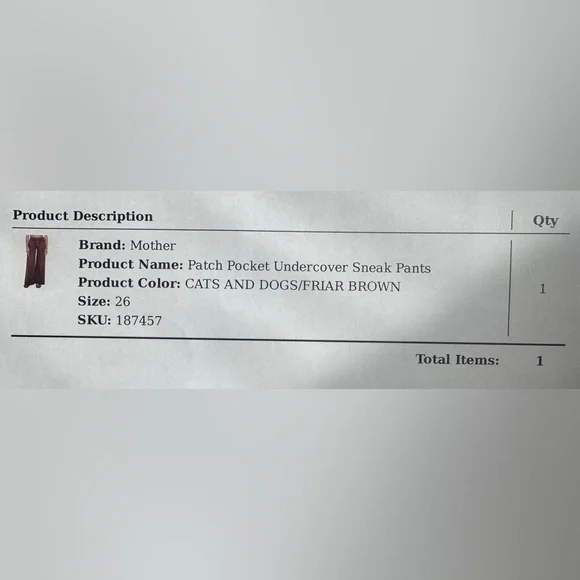 Mother Patch Pocket undercover sneak friar brown size 26 - Picture 8 of 9